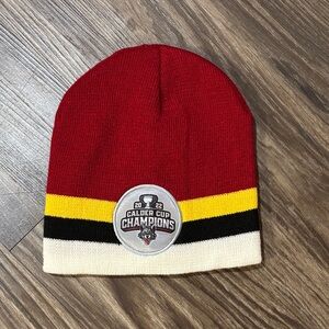Chicago Wolves Calder Cup Champions striped beanie/toque